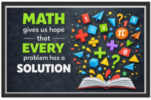 Math gives us hope'- Classroom Display Flex Banner(6ft by 4ft )