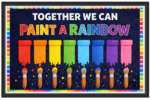 'Together we can paint a rainbow'-Classroom Display Flex Banner(6ft by 4ft)