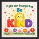 'If you can be anything be kind   ' - Classroom Display Flex Board(4ft by 4ft)