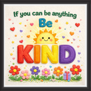 'If you can be anything be kind   ' - Classroom Display Flex Board(4ft by 4ft)