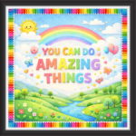 'You can do amazing things ' - Classroom Display Flex Board(4ft by 4ft)