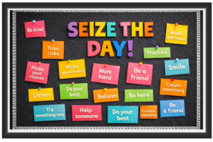 'Seize the day!'-Classroom Display Flex Banner(6ft by 4ft)