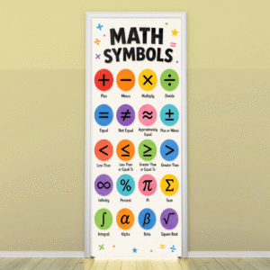 "Math Symbols" -Door sticker