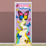 "Butterfly Walkway" -Door sticker on paper