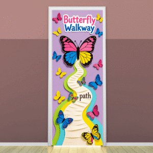 "Butterfly Walkway" -Door sticker on paper