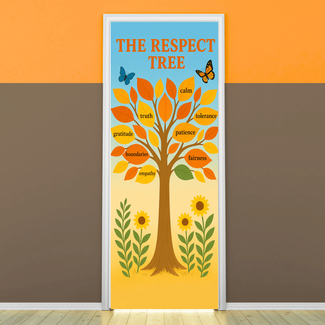 "The respect tree" -Door sticker on paper