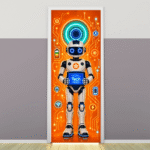 "Robot"  -Door sticker on paper