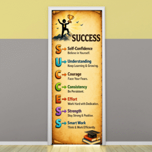 "Success" -Door sticker on paper