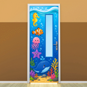 "Sea theme" -Door sticker on paper