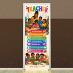 "Teacher" -Door sticker on paper