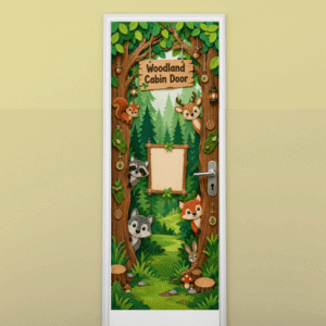 "Animal Forest Theme" -Door sticker on paper