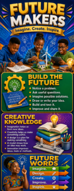 "Future Makers" -Door sticker on paper